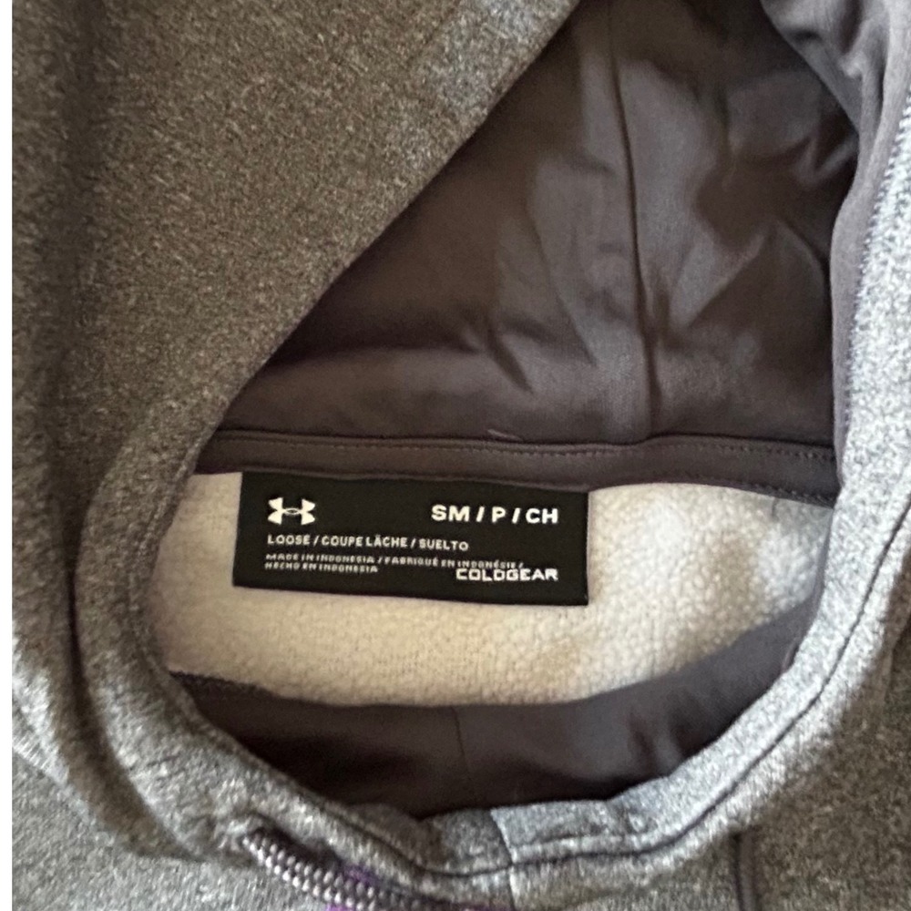 Under Armour Mens FSW Buccaneers ColdGear Hoodie Grey Small S College School - Picture 7 of 10